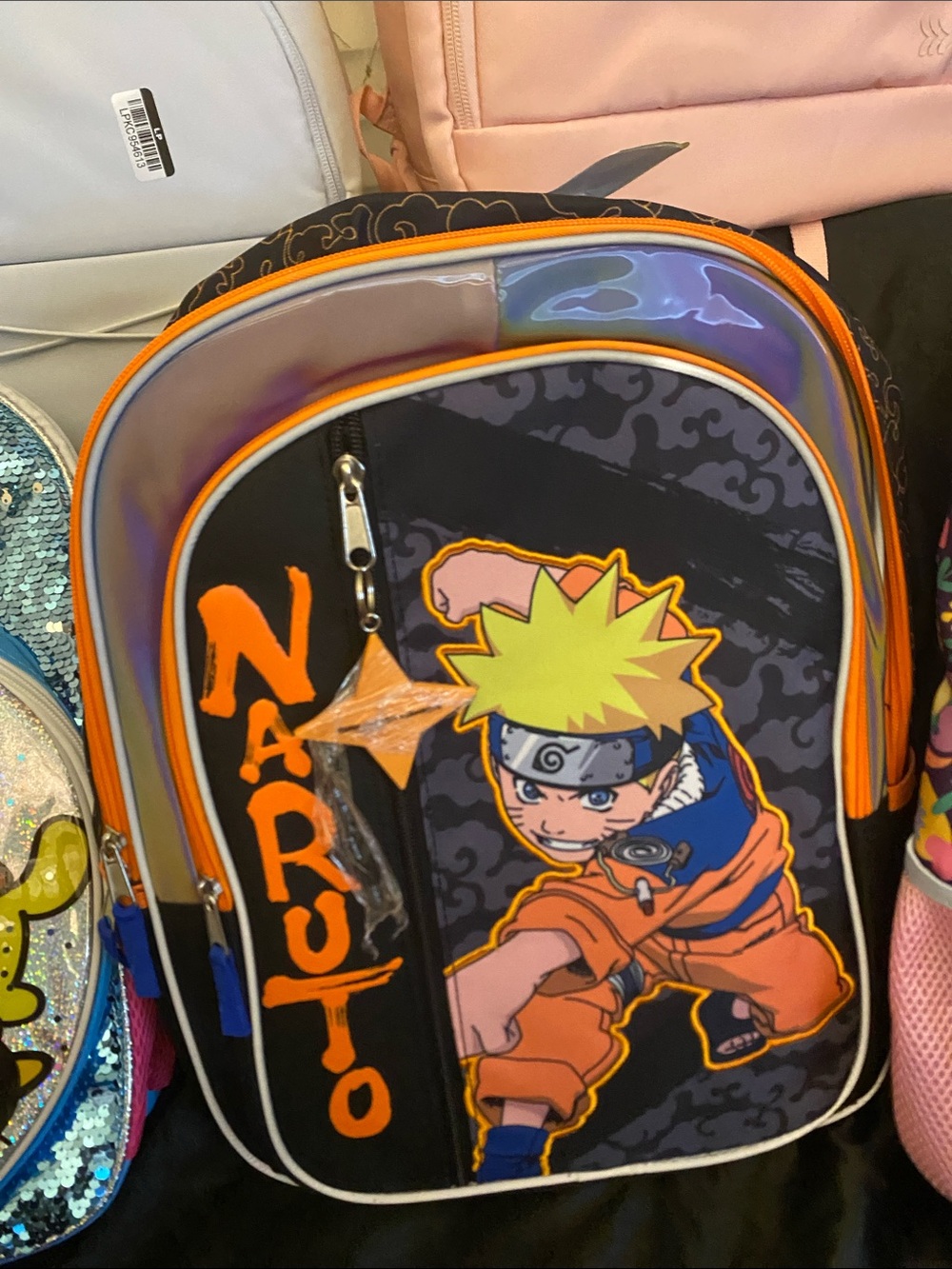 Naruto Kids School Backpack in Black and Orange
